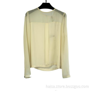 Women's Beige O-neck Pullover
